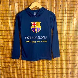 Youth FCB Soccer Hooded Tee Shirt